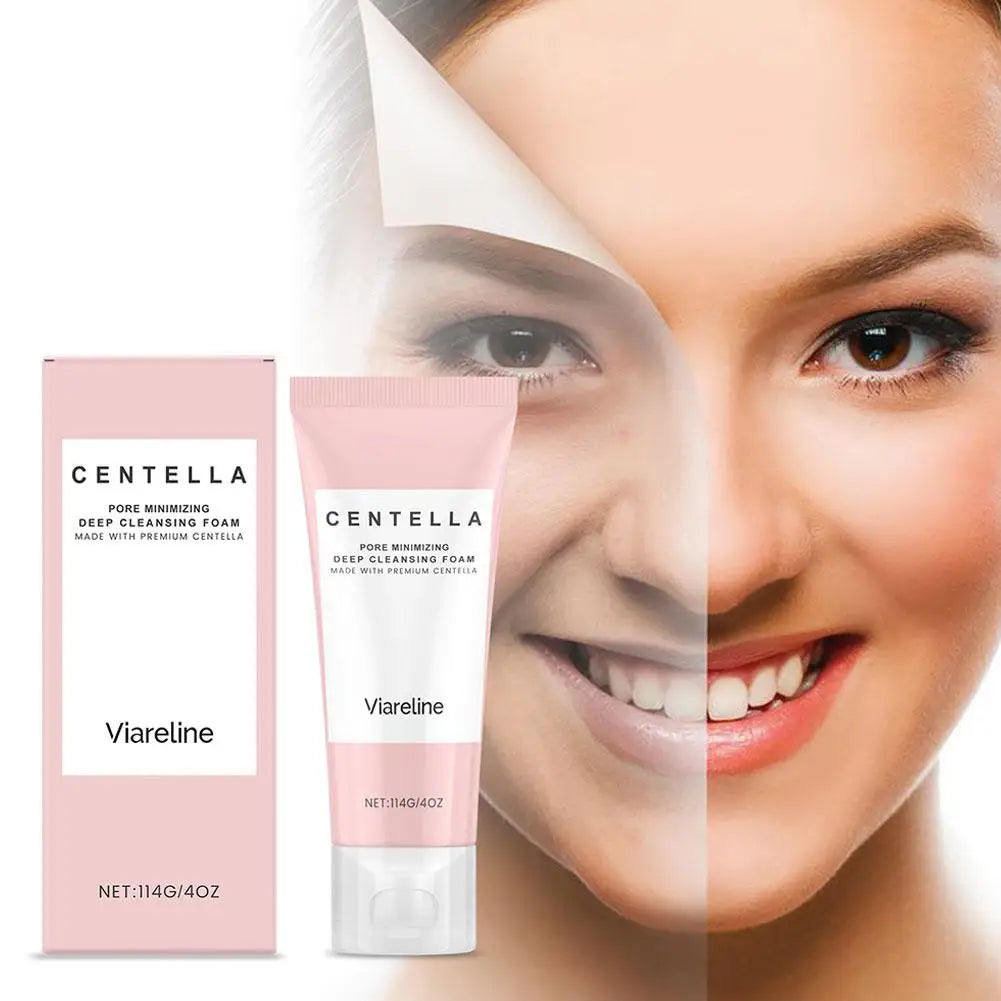 Centella Asiatica Barrier Repair Cleanser Deep Cleansing Pore Shrinking Oil Control Soothing Moisturizing Facial Foam Skin Care