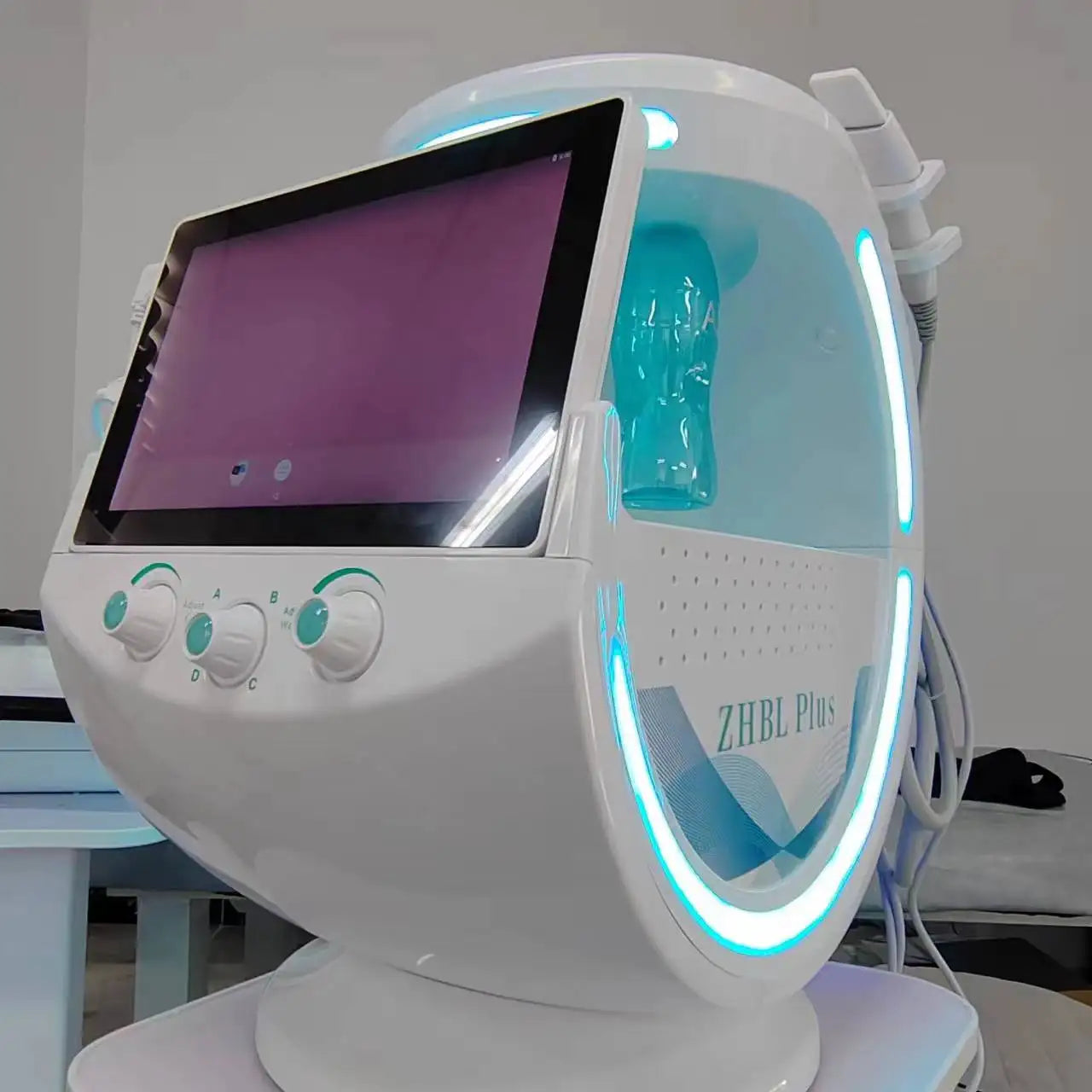 New 7-in-1 Smart Ice Blue Facial Cleansing and Moisturizing Skin Analysis Deep Pore Vacuum Skincare and Anti Aging Beauty