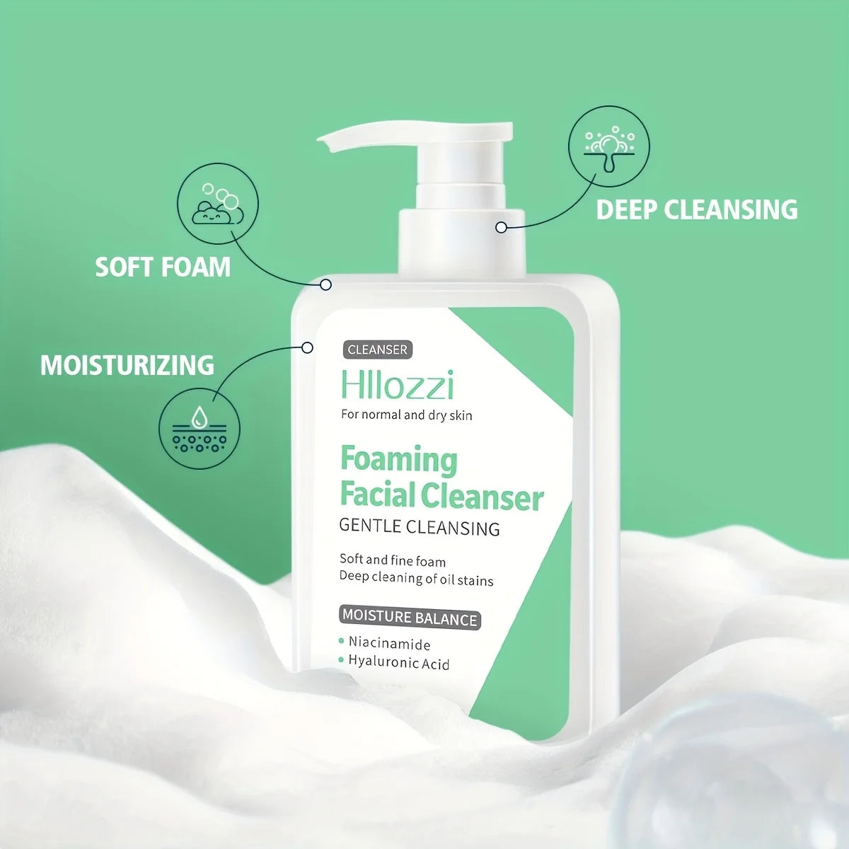 Niacinamide facial cleanser Cleansing Acne Oil Control Blackhead Remover Shrink Pores Remove grease Skin Care