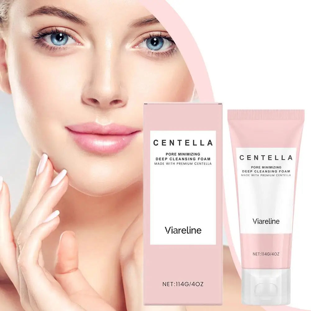 Centella Asiatica Barrier Repair Cleanser Deep Cleansing Pore Shrinking Oil Control Soothing Moisturizing Facial Foam Skin Care