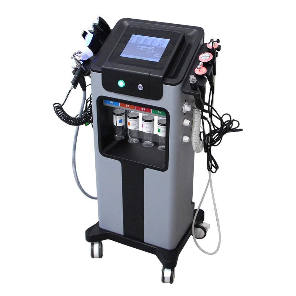 New10IN 1 Hydro Dermabrasion Aqua Peeling Ultrasound Facial Care Oxygen Injection Skin Rejuvenation Whiting Beauty Machine