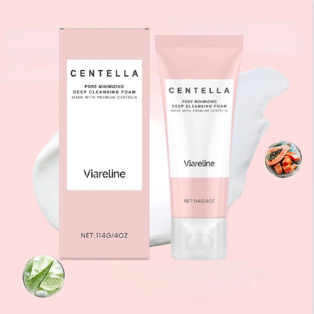 Centella Asiatica Barrier Repair Cleanser Deep Cleansing Pore Shrinking Oil Control Soothing Moisturizing Facial Foam Skin Care