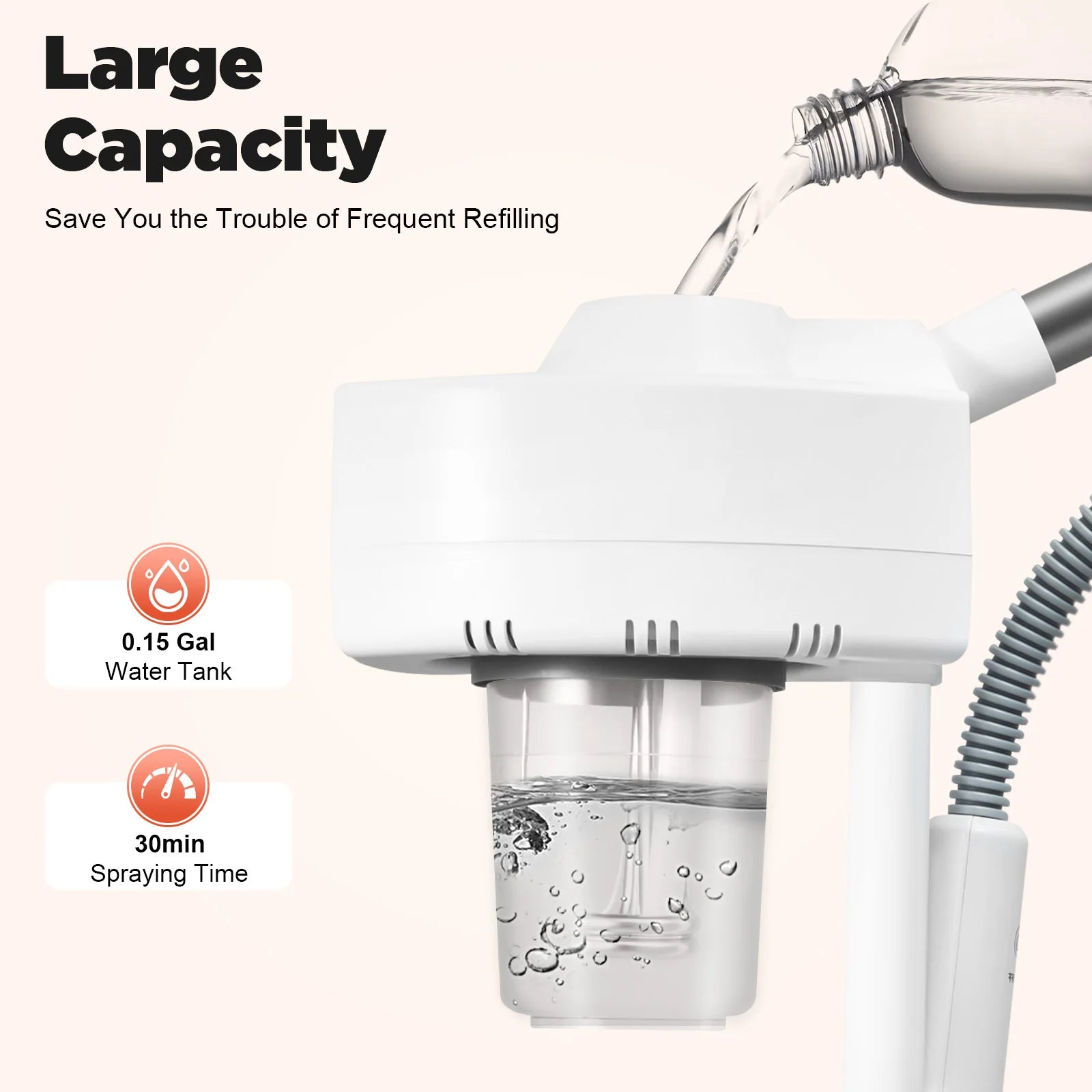 Professional 2 in 1 Facial Steamer, Face Deep Clean Ozone Face Face Steamer, 2 in 1 Face Machine w/ 5X Magnifying