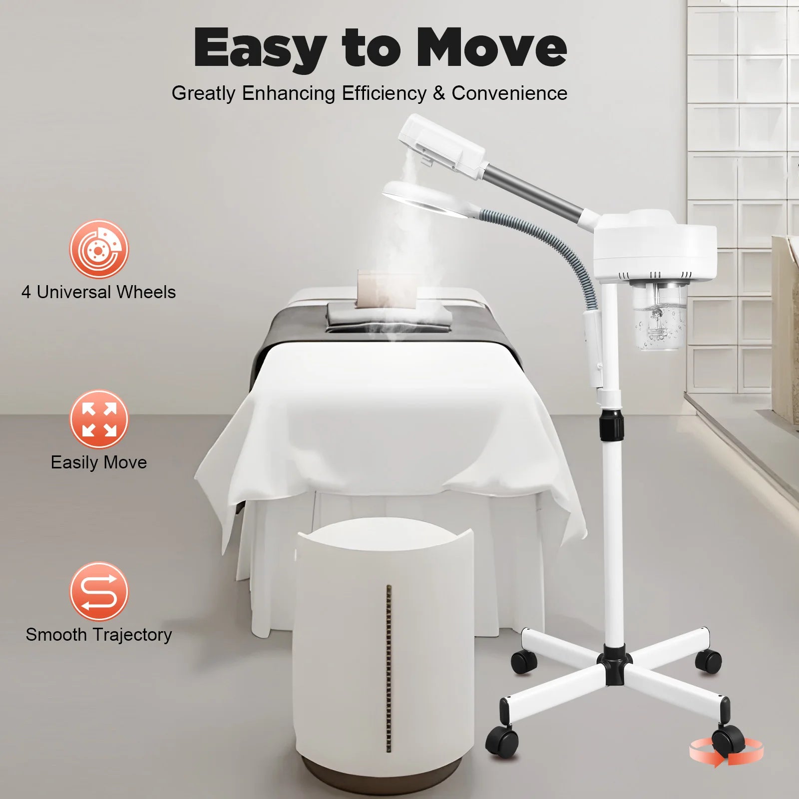 Professional 2 in 1 Facial Steamer, Face Deep Clean Ozone Face Face Steamer, 2 in 1 Face Machine w/ 5X Magnifying