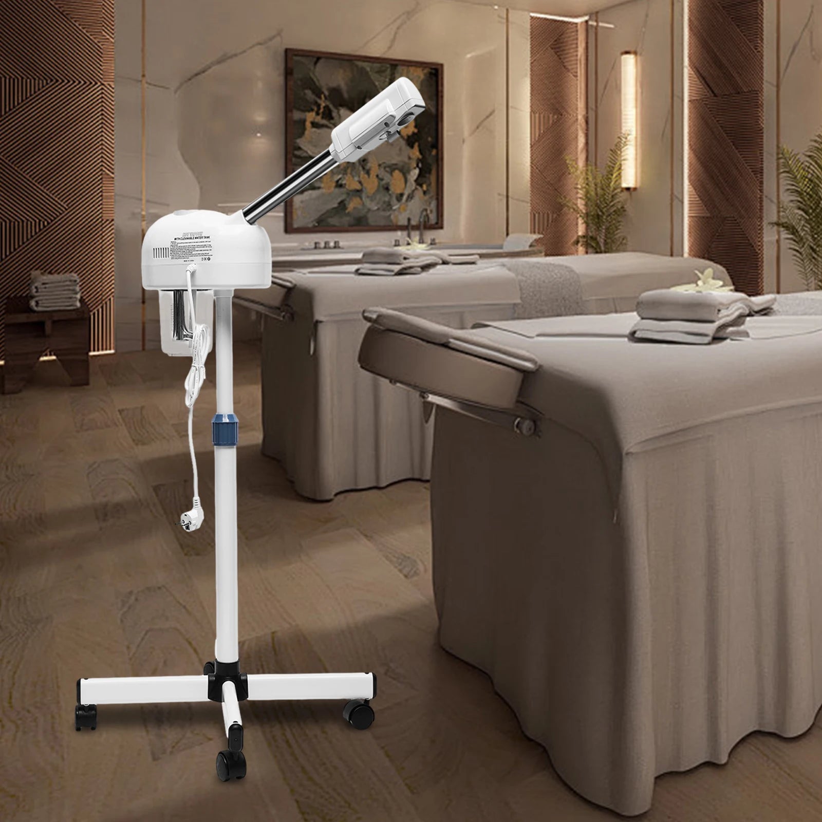 800W Professional Ozone Facial Steamer Spa Salon Face Sauna Skin Care Steam Machine Beautiful Cold Spraying Machine