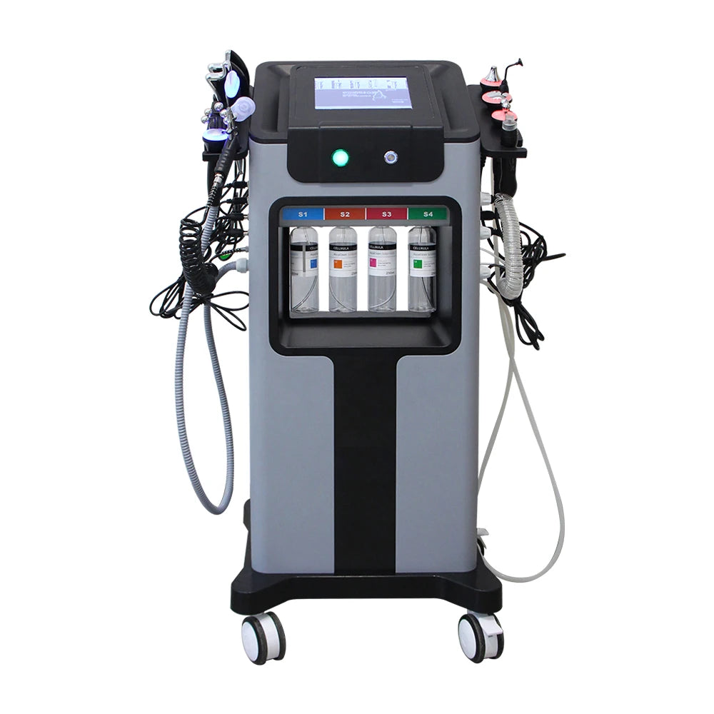 New10IN 1 Hydro Dermabrasion Aqua Peeling Ultrasound Facial Care Oxygen Injection Skin Rejuvenation Whiting Beauty Machine