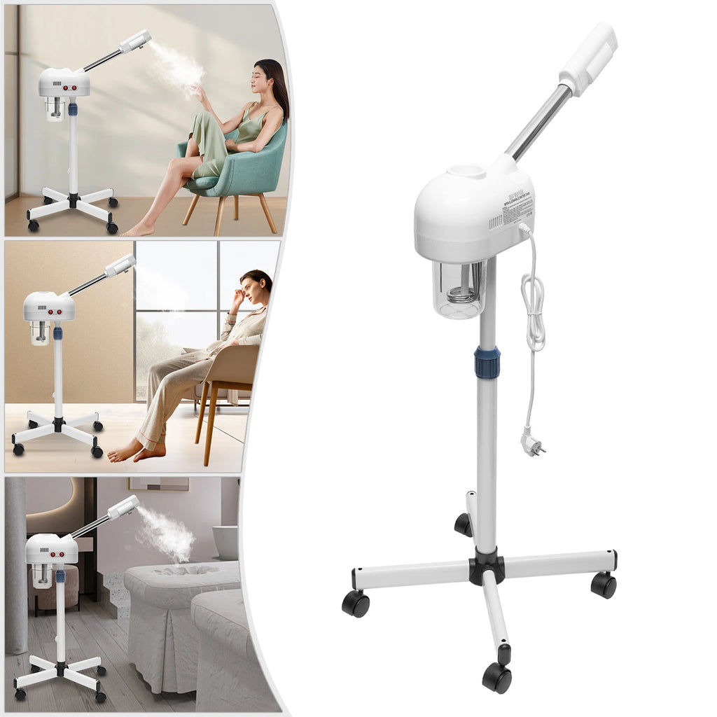 800W Professional Ozone Facial Steamer Spa Salon Face Sauna Skin Care Steam Machine Beautiful Cold Spraying Machine