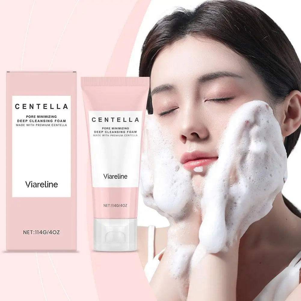 Centella Asiatica Barrier Repair Cleanser Deep Cleansing Pore Shrinking Oil Control Soothing Moisturizing Facial Foam Skin Care